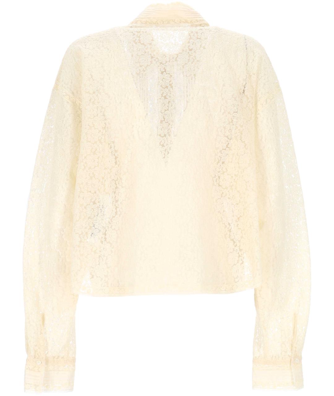 ERMANNO SCERVINO Бежевая полиэстеровая рубашка, фото 3