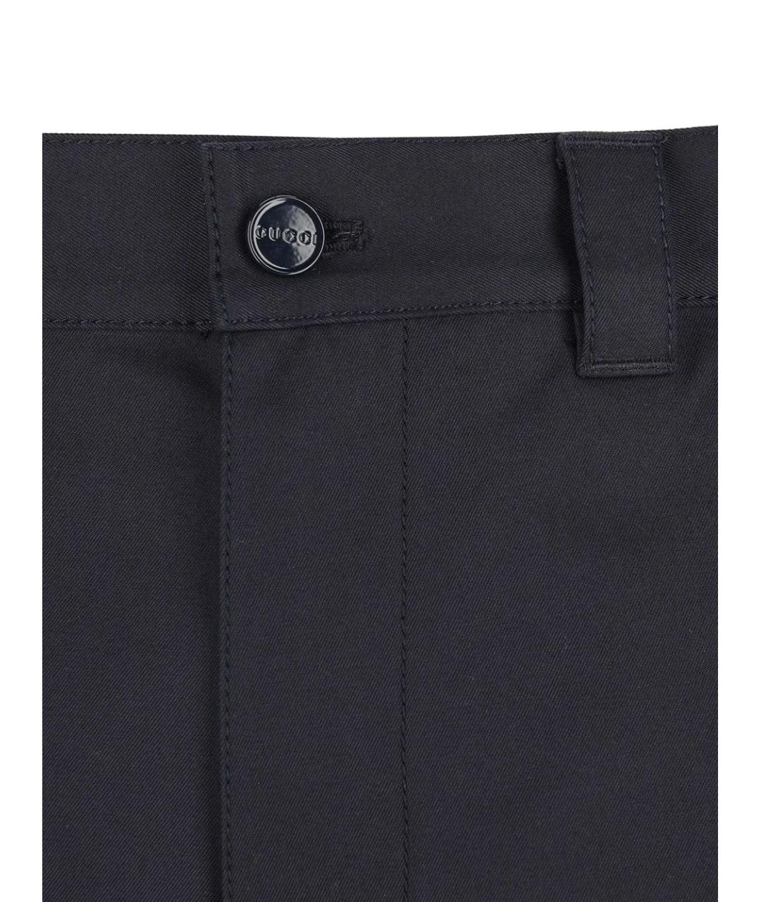 GUCCI Темно-синие хлопковые шорты, фото 2