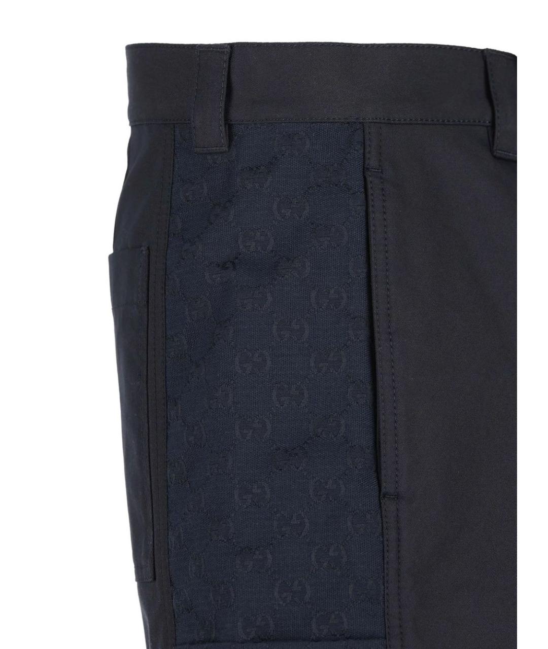 GUCCI Темно-синие хлопковые шорты, фото 4