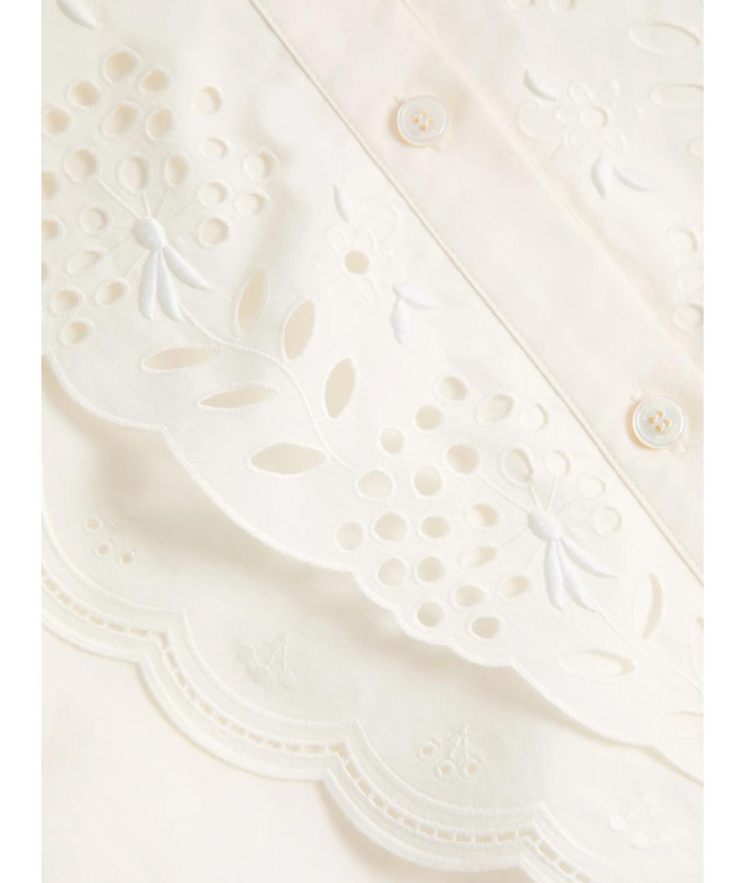 VALENTINO Белое хлопковое коктейльное платье, фото 2