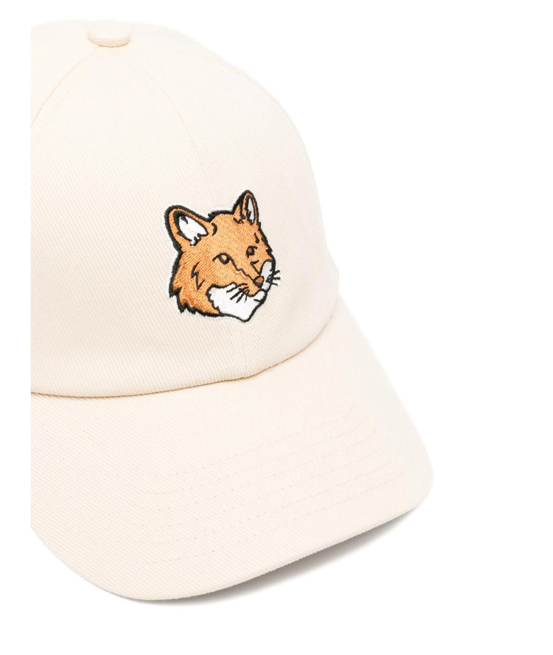 MAISON KITSUNE Белая хлопковая кепка, фото 3