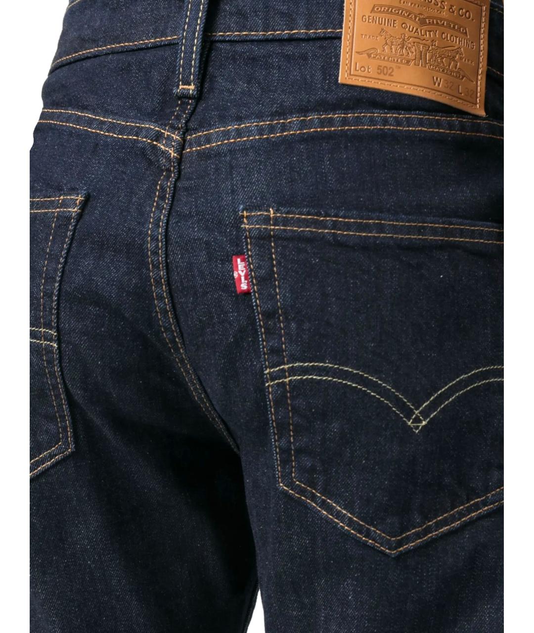 LEVI'S Синие хлопковые прямые джинсы, фото 3