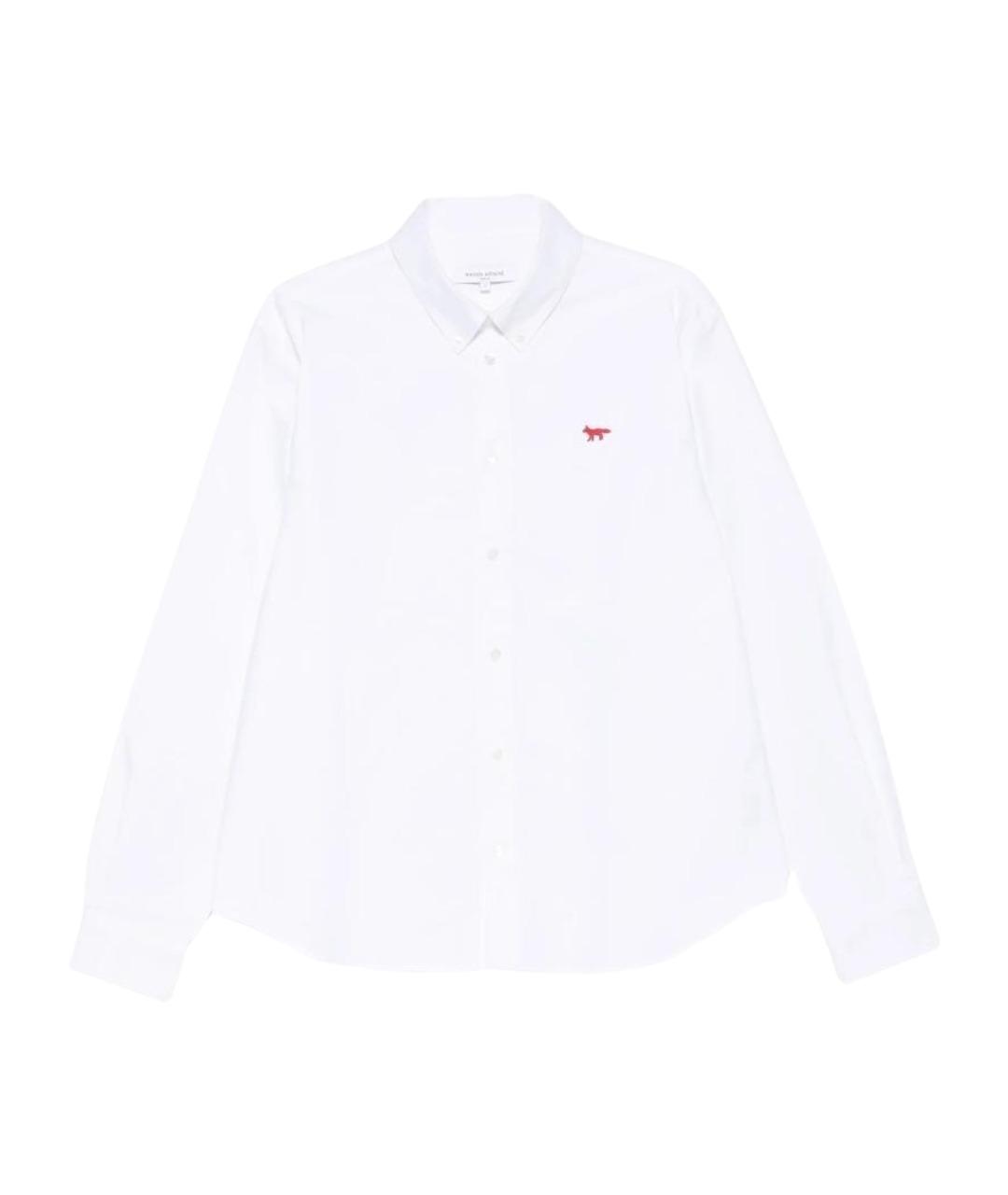 MAISON KITSUNE Белая хлопковая кэжуал рубашка, фото 1