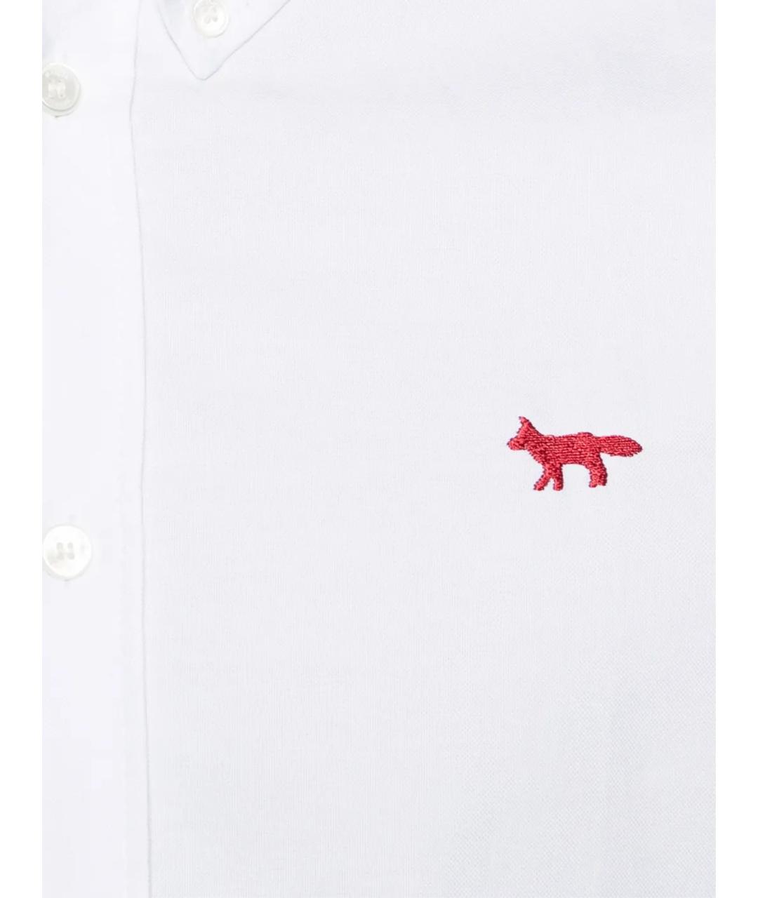 MAISON KITSUNE Белая хлопковая кэжуал рубашка, фото 2