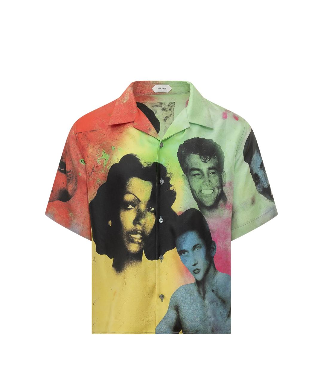 VERSACE Мульти шелковая кэжуал рубашка, фото 1