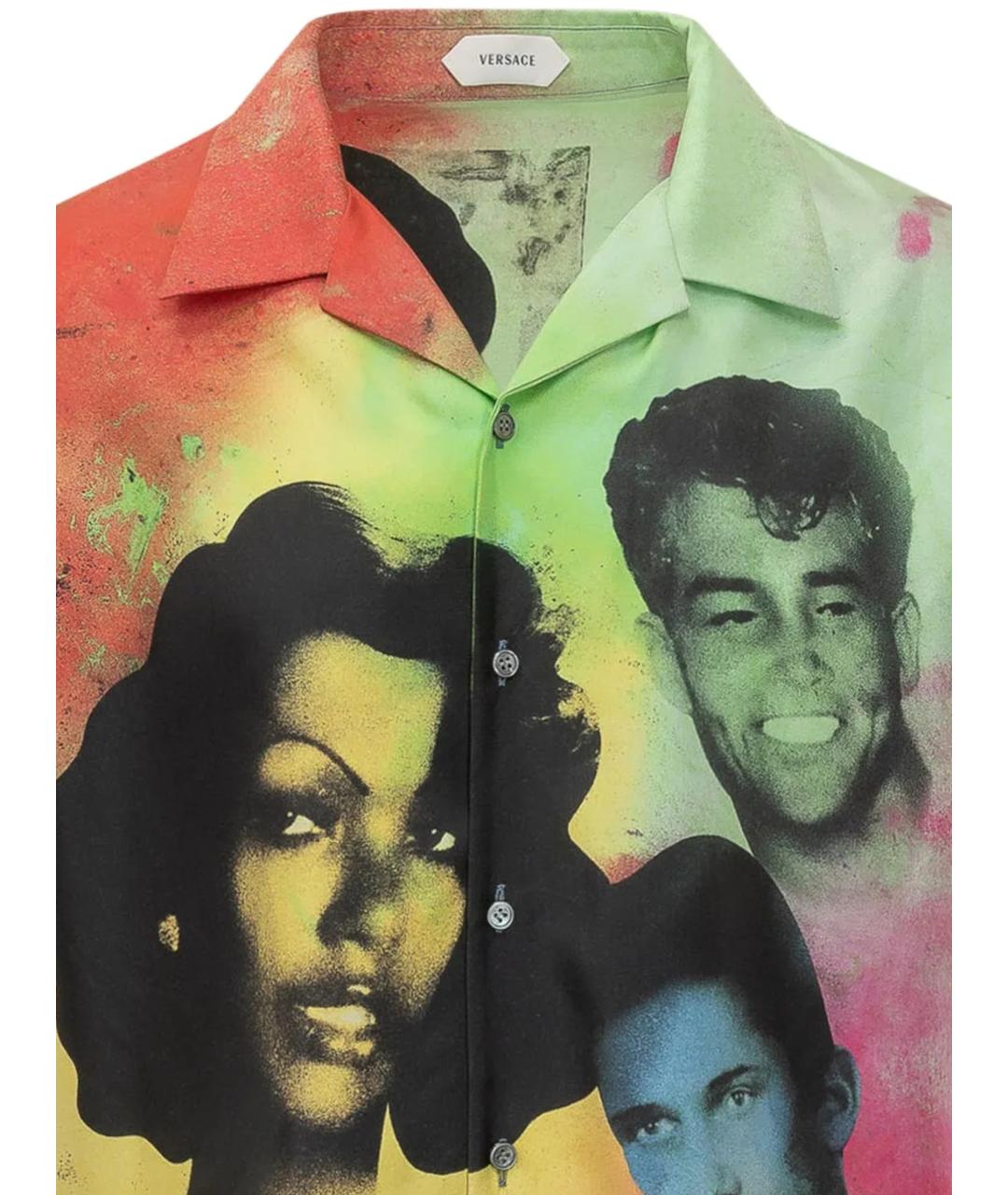 VERSACE Мульти шелковая кэжуал рубашка, фото 2