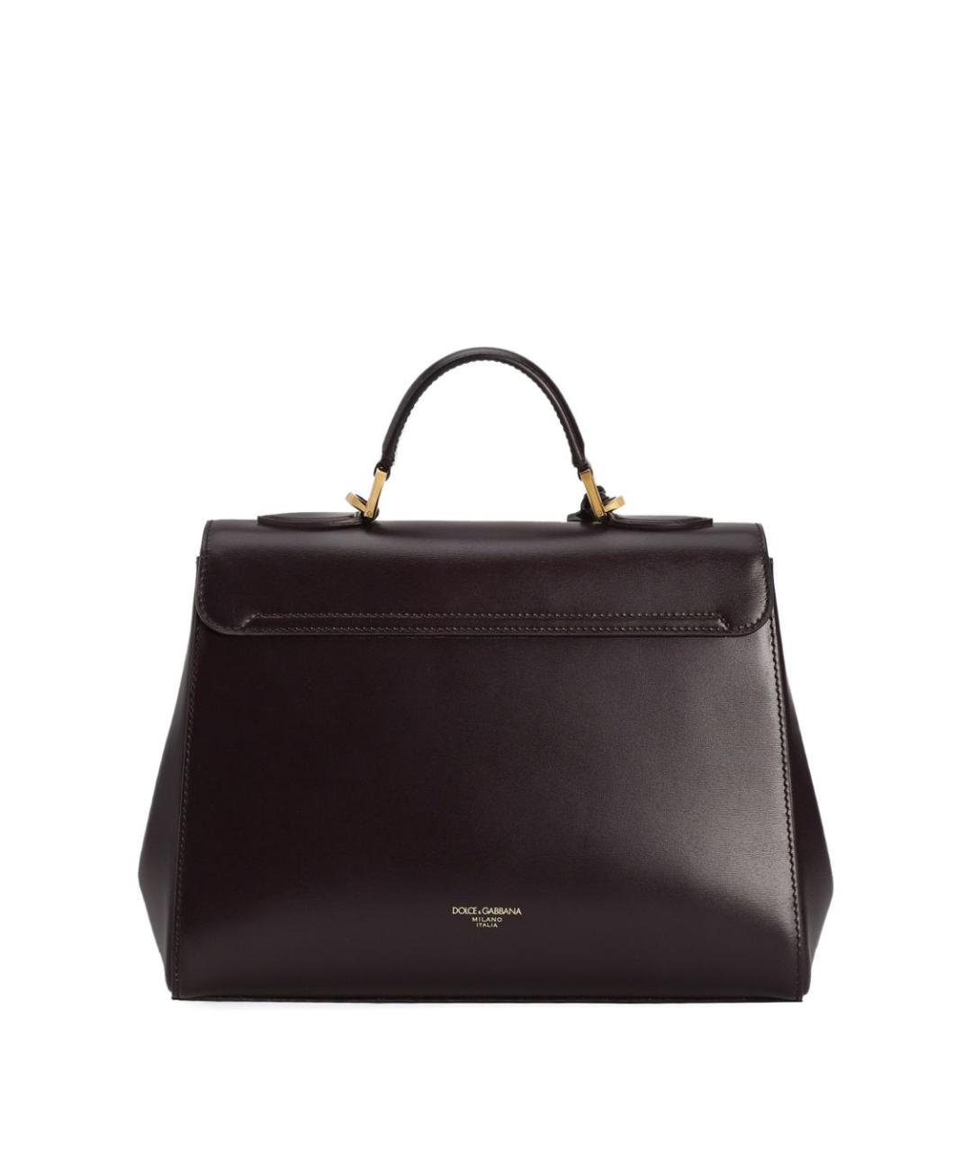 DOLCE&GABBANA Фиолетовая кожаная сумка с короткими ручками, фото 3