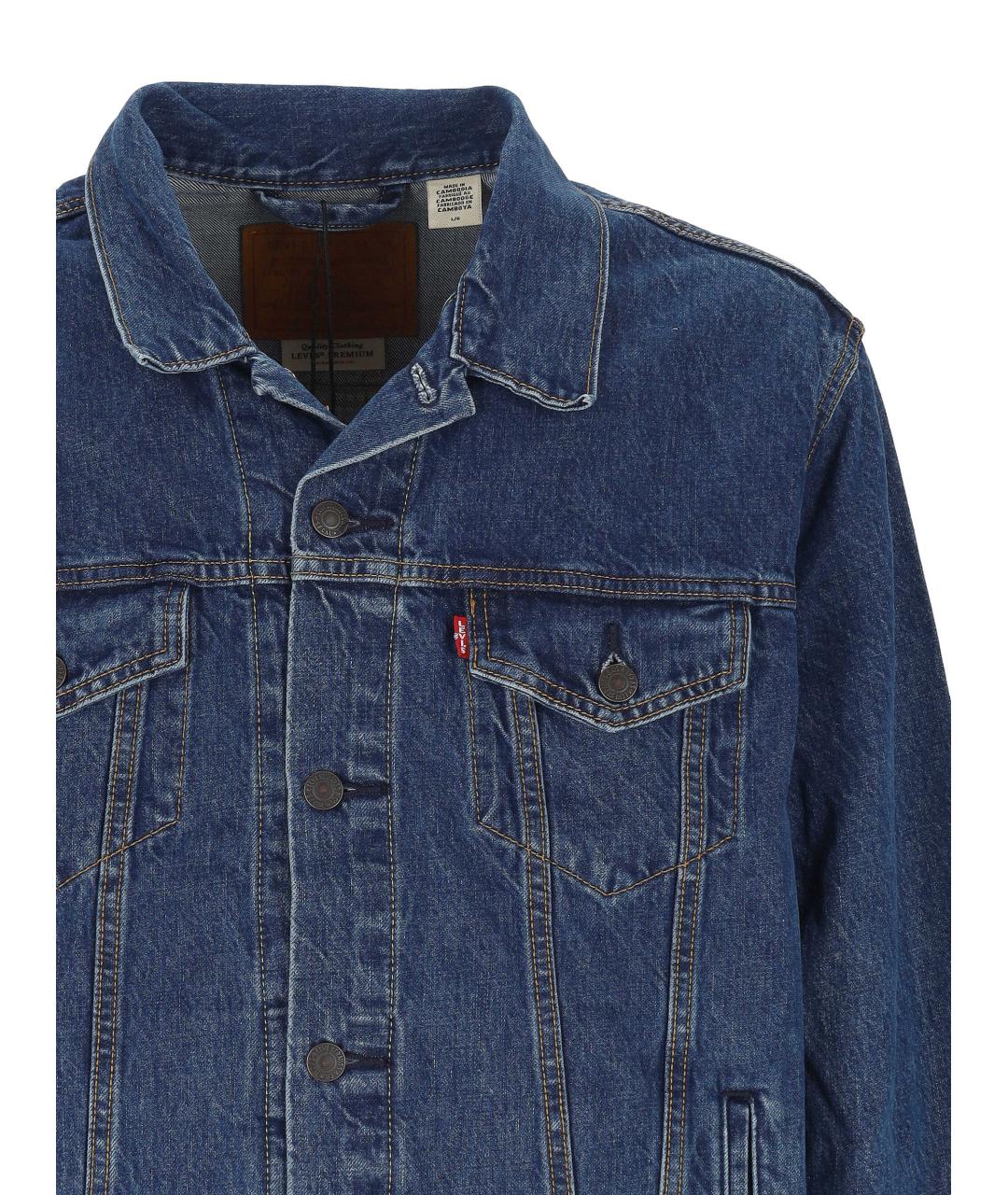 LEVI'S Синяя хлопковая куртка, фото 2