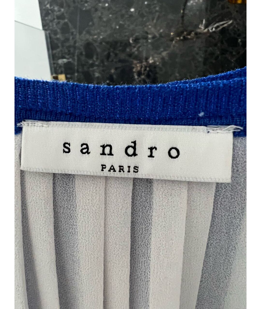 SANDRO Синий шерстяной джемпер / свитер, фото 5
