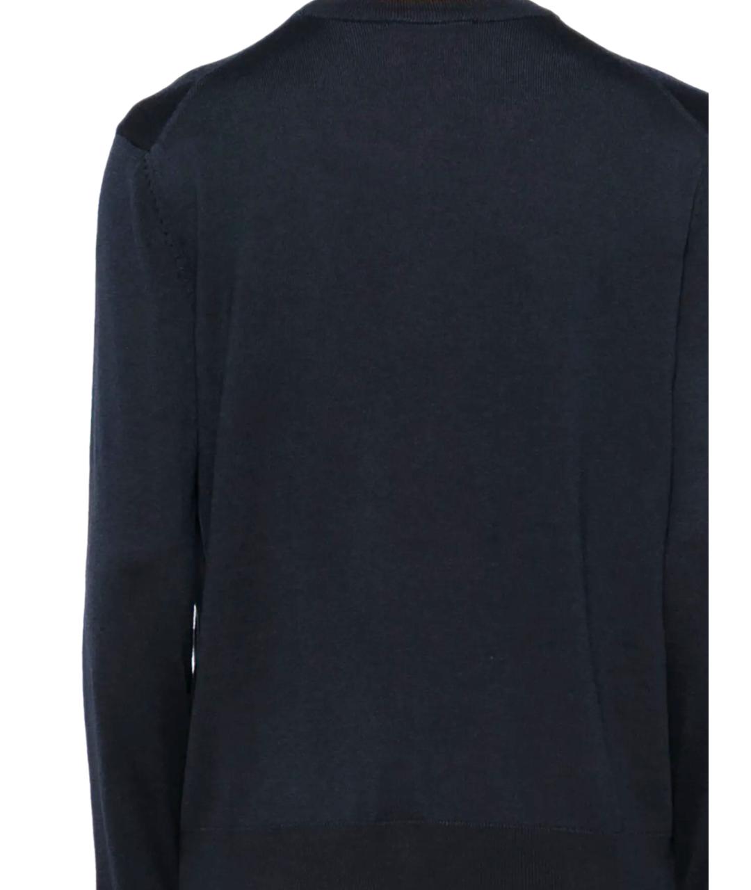 MAISON KITSUNE Темно-синий шерстяной джемпер / свитер, фото 3