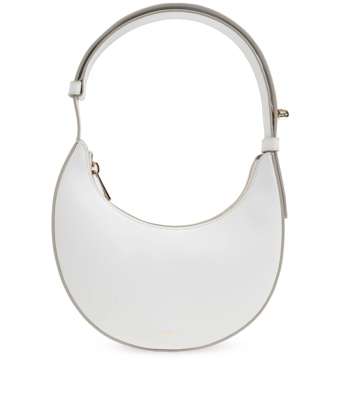 FURLA Белая кожаная сумка через плечо, фото 1