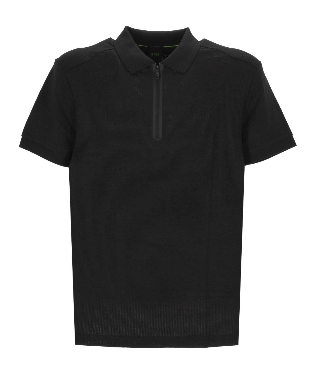 HUGO BOSS Черное поло с коротким рукавом, фото 1