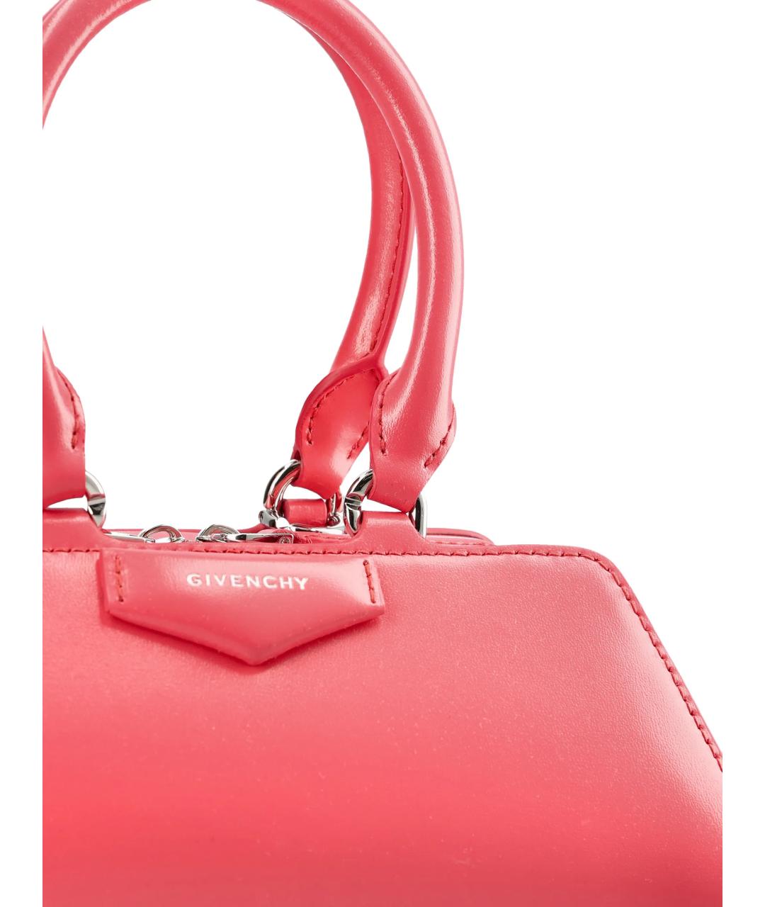 GIVENCHY Розовая кожаная сумка с короткими ручками, фото 4