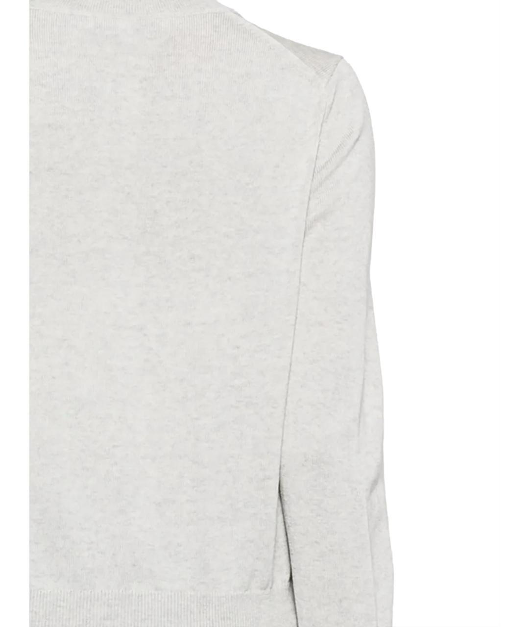 MAISON KITSUNE Серый шерстяной кардиган, фото 3