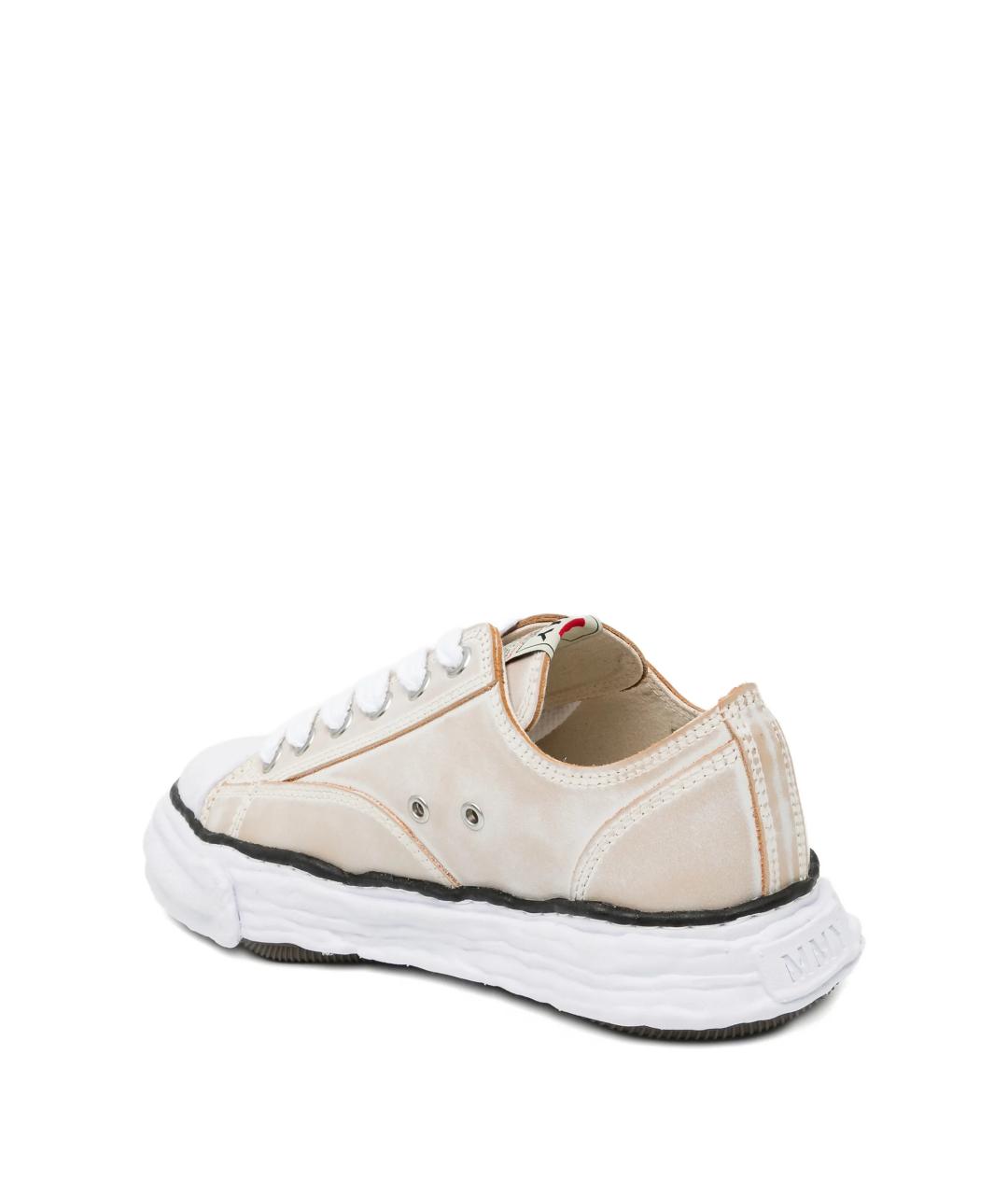 Mihara Yasuhiro Бежевые кожаные низкие кроссовки / кеды, фото 3