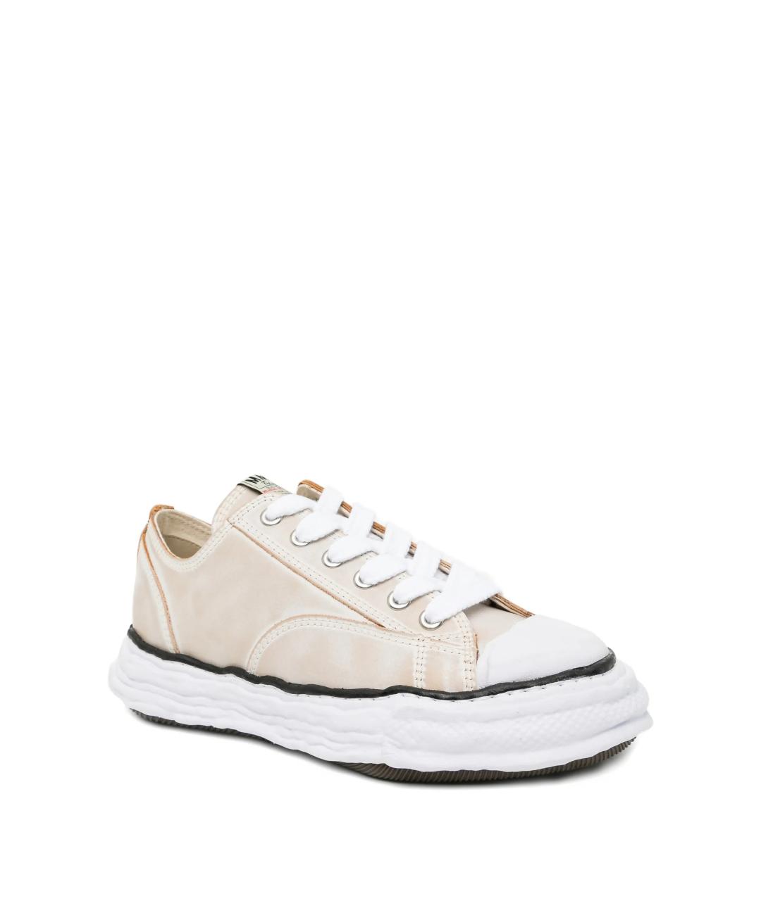 Mihara Yasuhiro Бежевые кожаные низкие кроссовки / кеды, фото 2