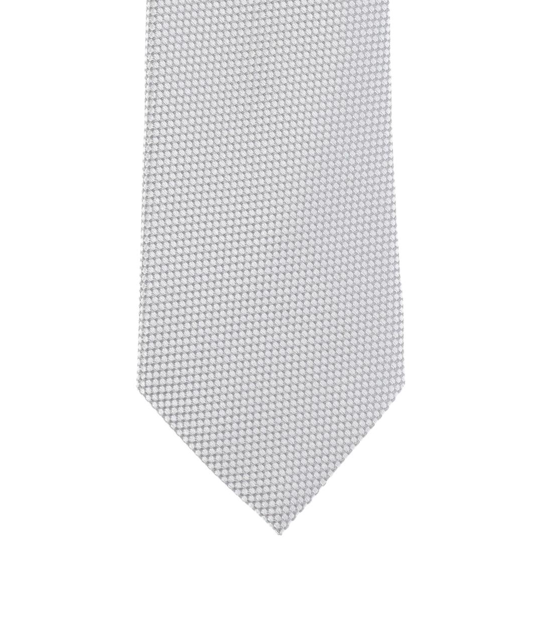 ZEGNA Серый шелковый галстук, фото 2