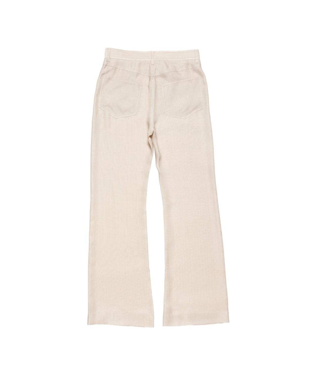 ACNE STUDIOS Бежевые вискозные прямые брюки, фото 3