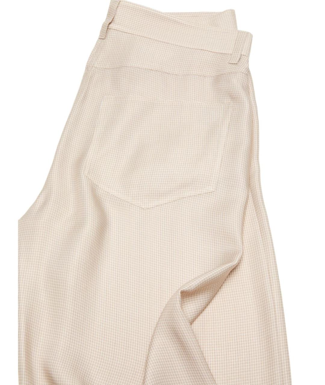 ACNE STUDIOS Бежевые вискозные прямые брюки, фото 2