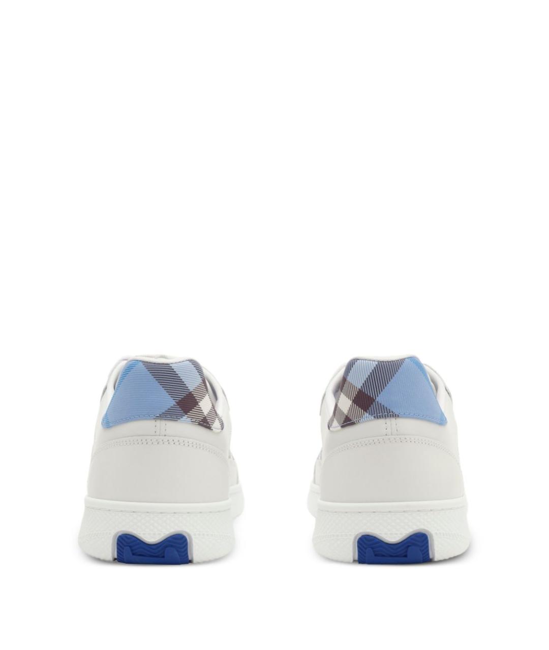 BURBERRY Белые кожаные низкие кроссовки / кеды, фото 3