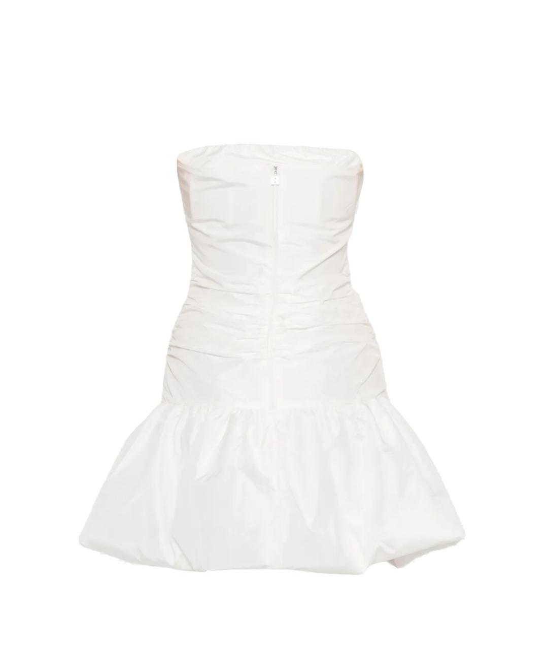 ROTATE Белое шелковое коктейльное платье, фото 3