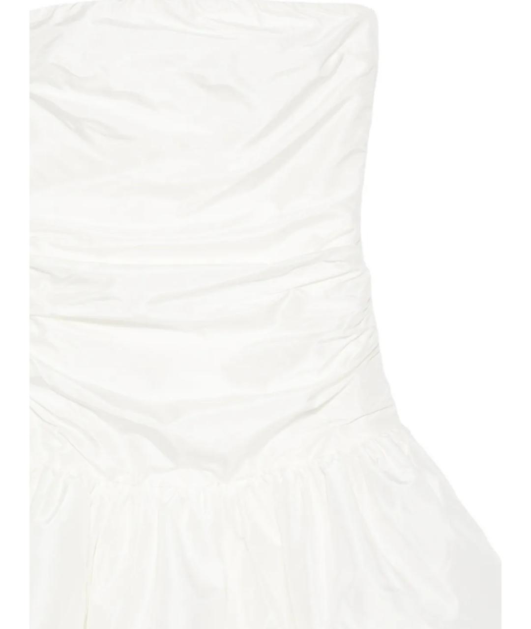 ROTATE Белое шелковое коктейльное платье, фото 2