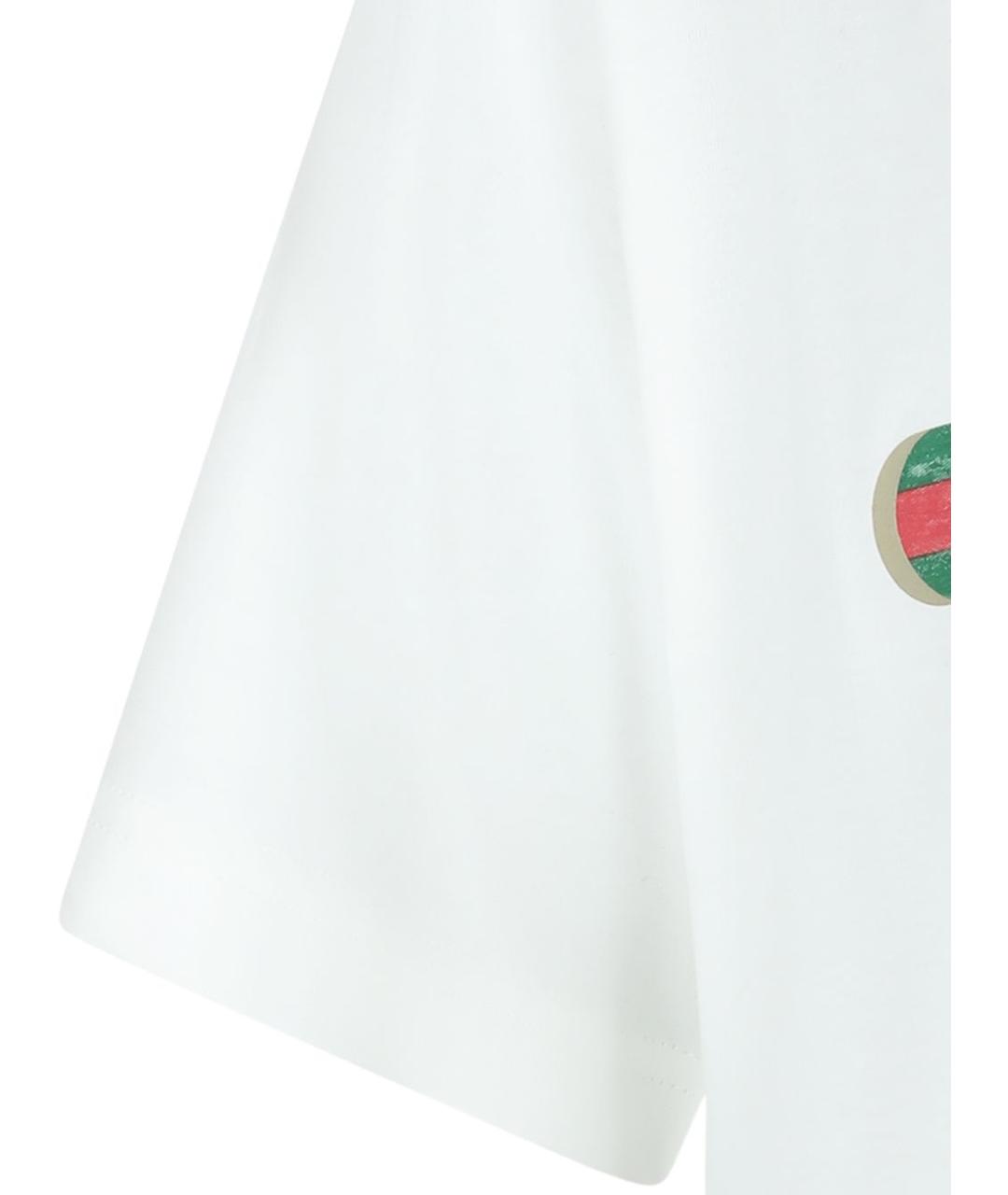 GUCCI Белая хлопковая футболка, фото 2