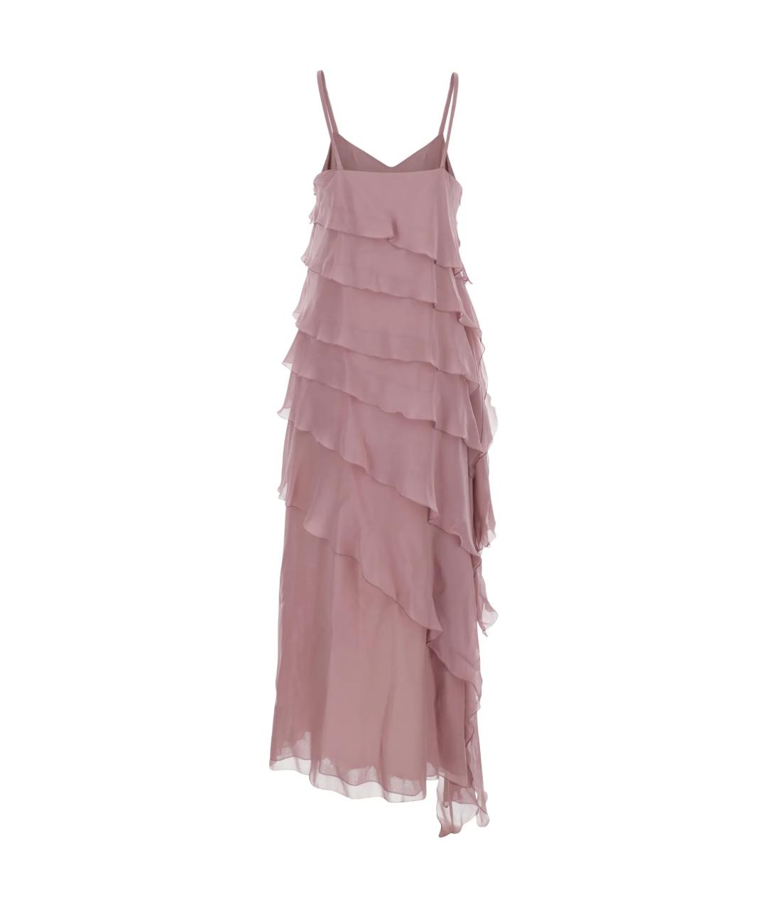 ANTONELLI FIRENZE Розовое шелковое коктейльное платье, фото 3