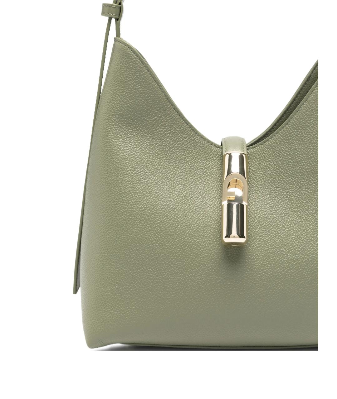 FURLA Зеленая кожаная сумка через плечо, фото 4