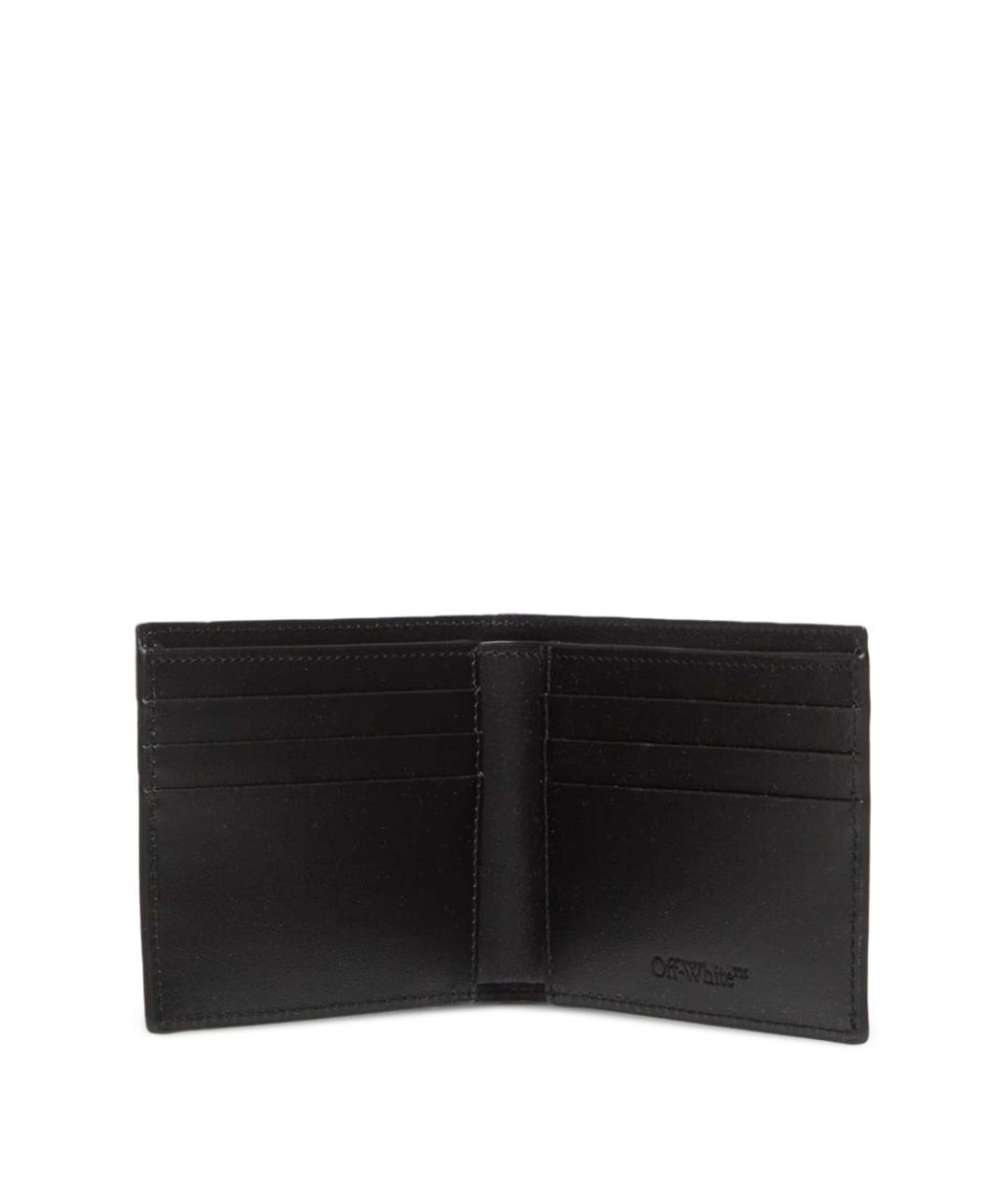 OFF-WHITE Черный кожаный кошелек, фото 4