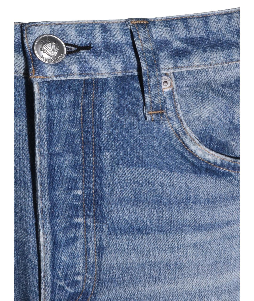 RAG & BONE Синие хлопковые прямые брюки, фото 2