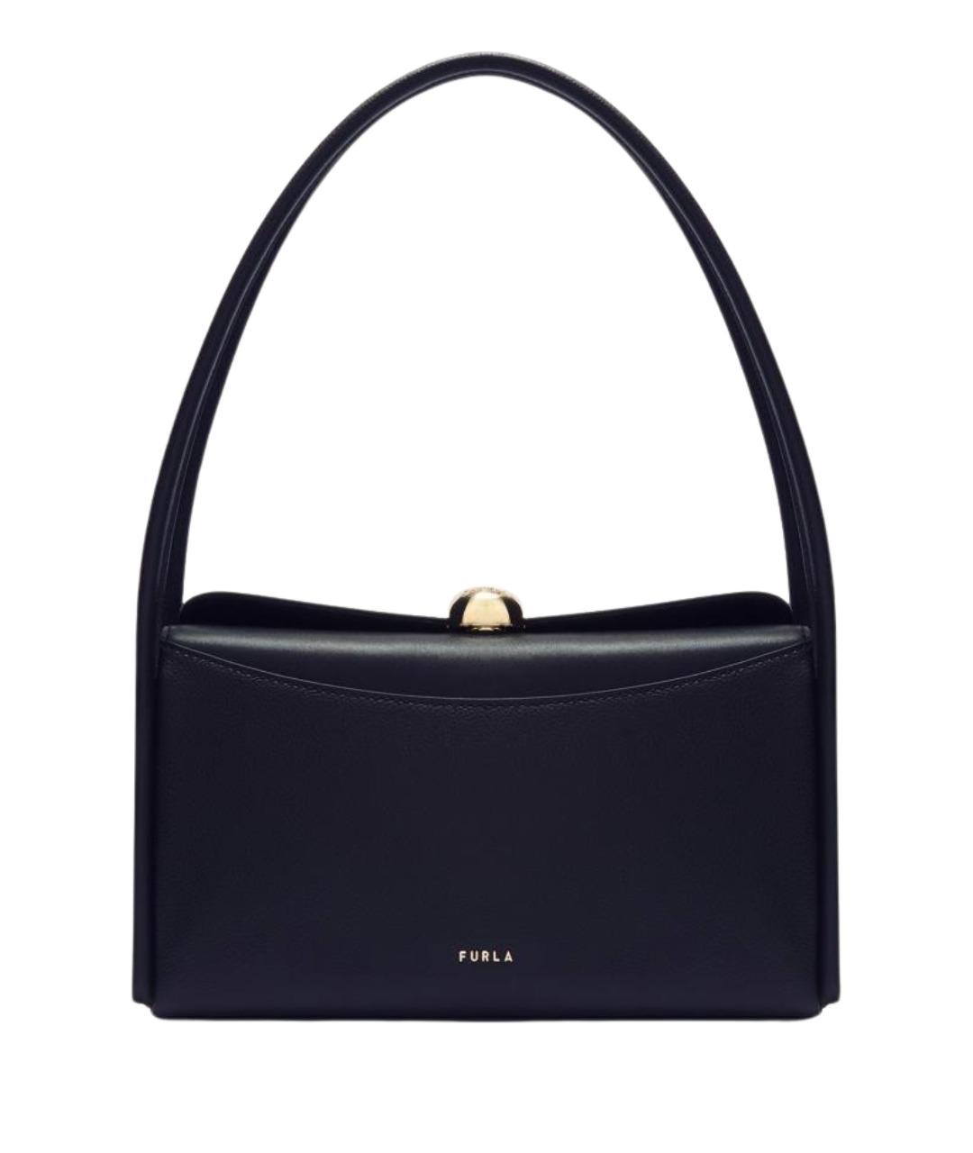 FURLA Синяя кожаная сумка через плечо, фото 1