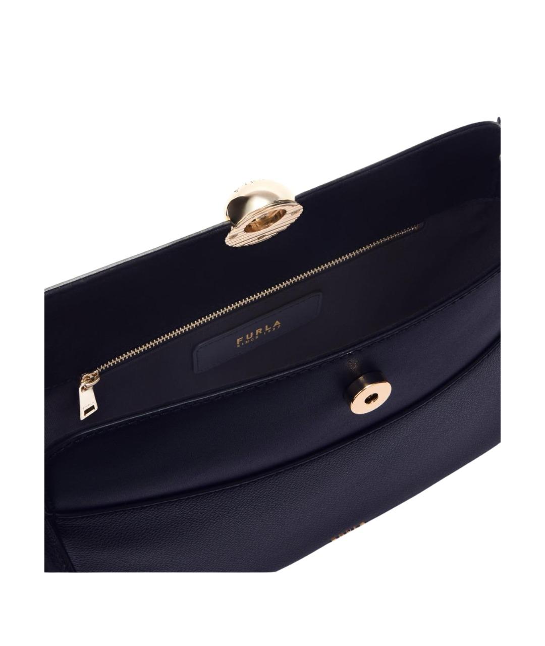 FURLA Синяя кожаная сумка через плечо, фото 4