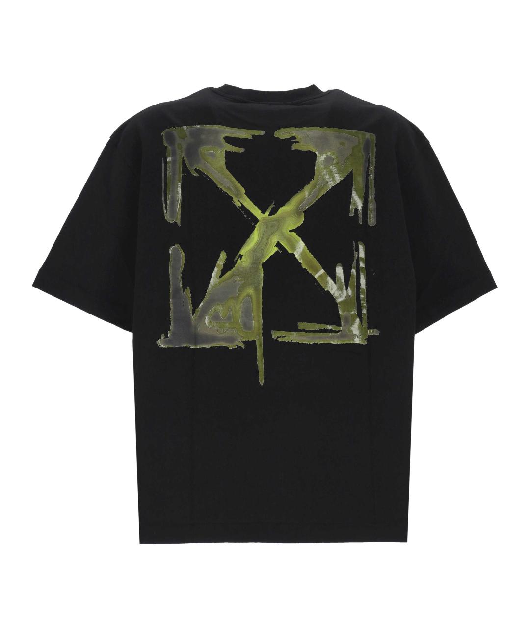 OFF-WHITE Черная хлопковая футболка, фото 3