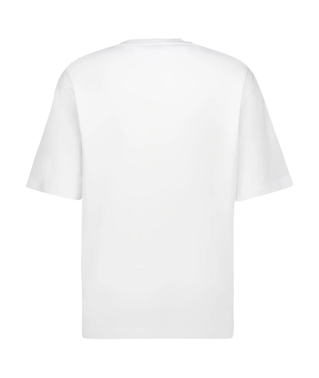 OFF-WHITE Белая хлопковая футболка, фото 3