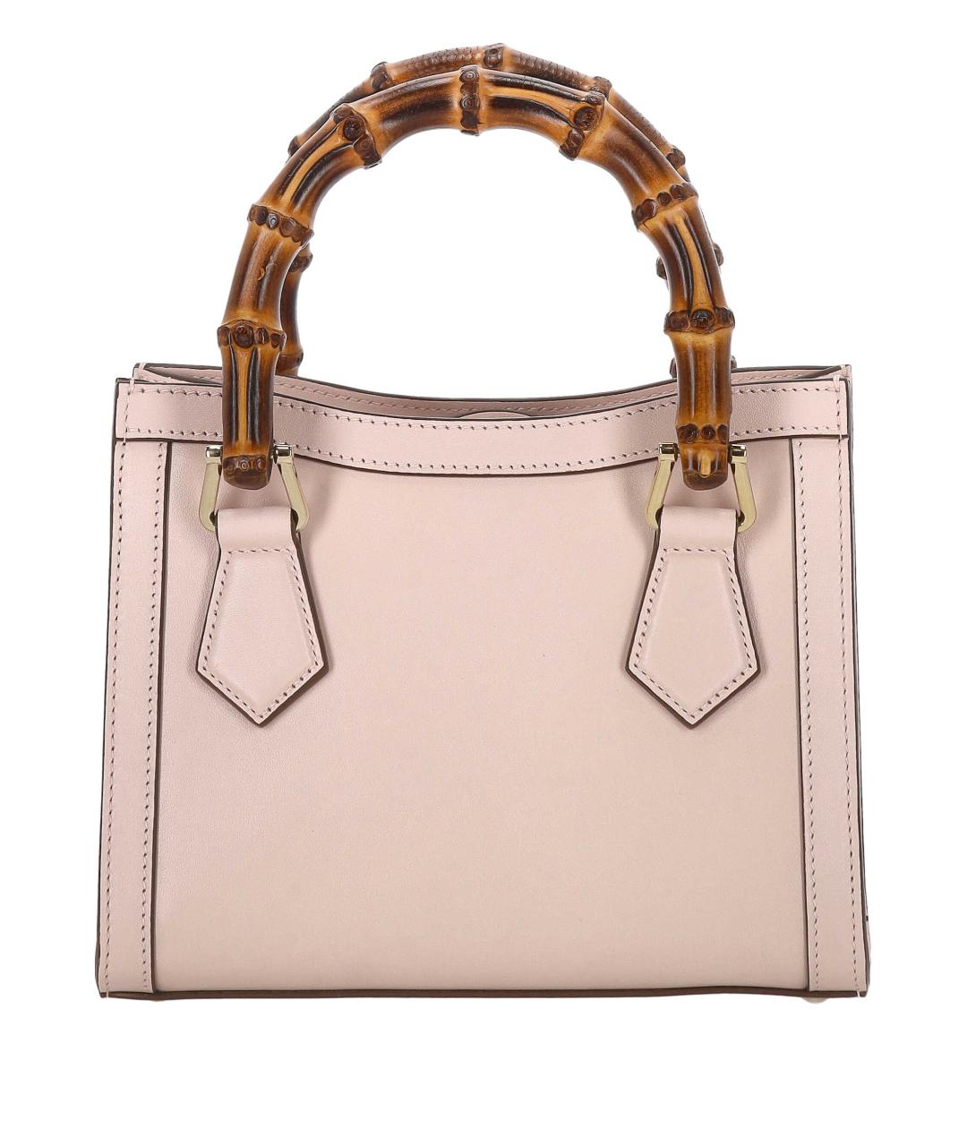 GUCCI Розовая кожаная сумка тоут, фото 3