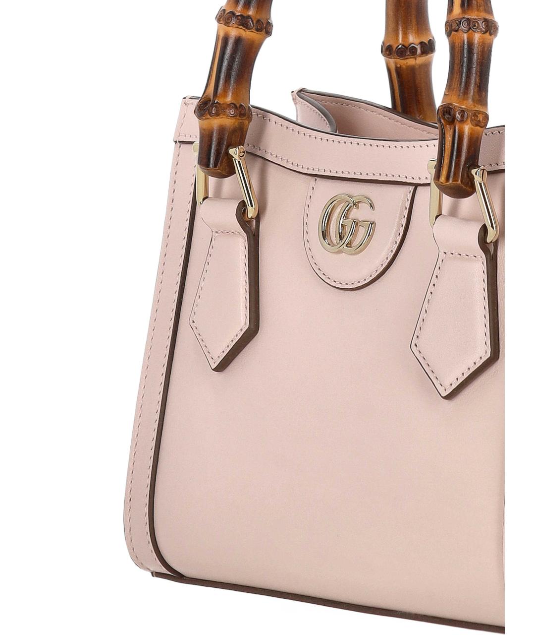 GUCCI Розовая кожаная сумка тоут, фото 4