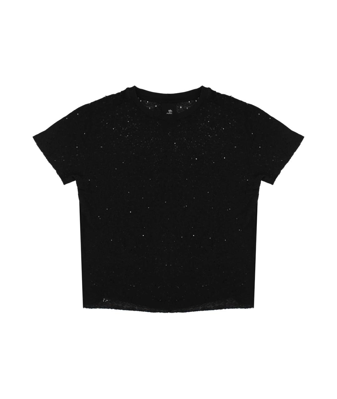 THOM KROM Черная вискозная футболка, фото 1