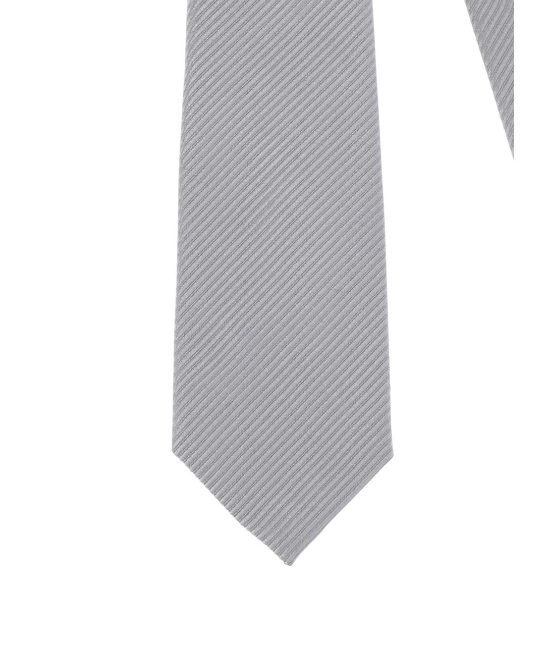 TOM FORD Серый шелковый галстук, фото 2