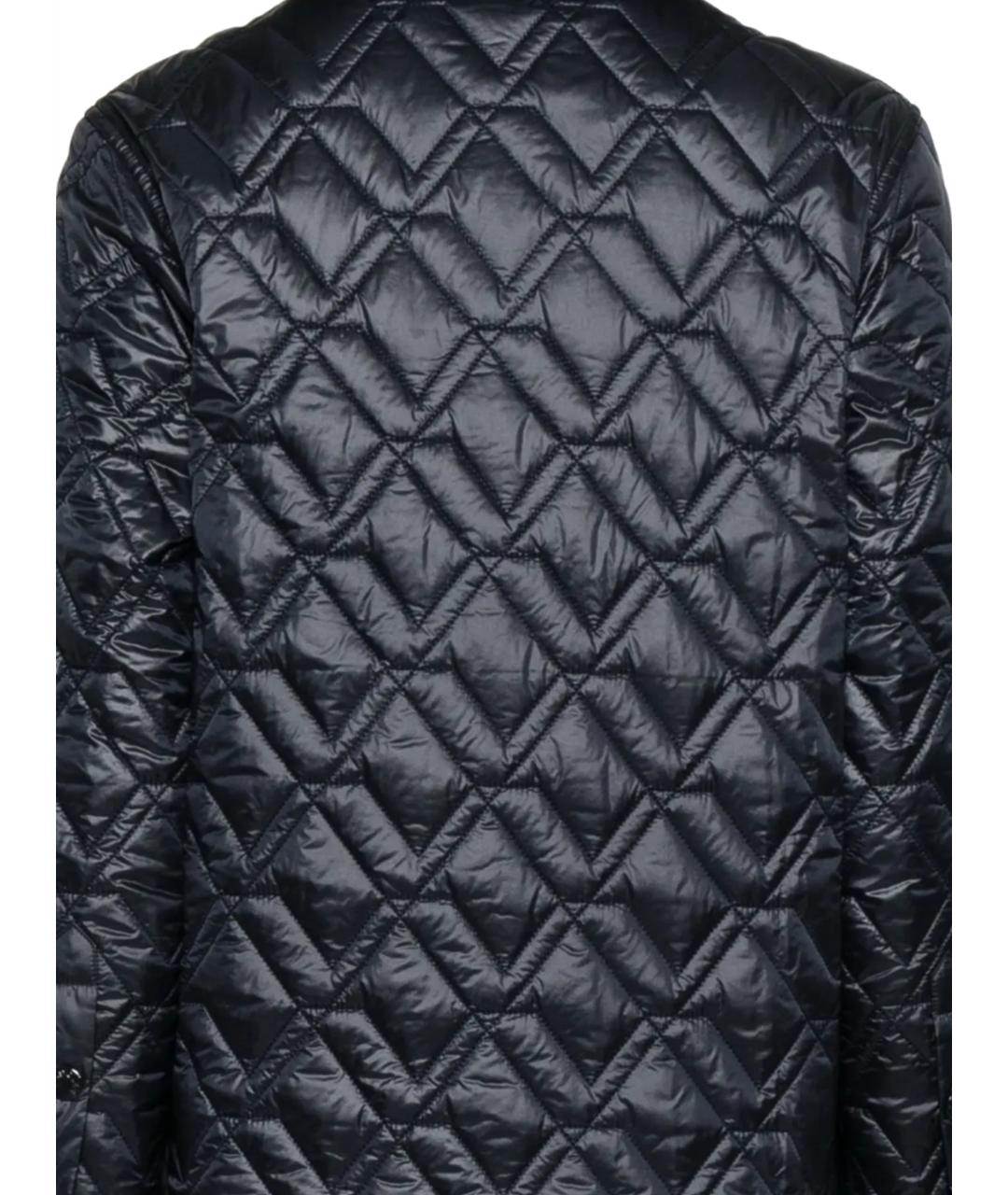 MONCLER Темно-синяя полиэстеровая куртка, фото 3