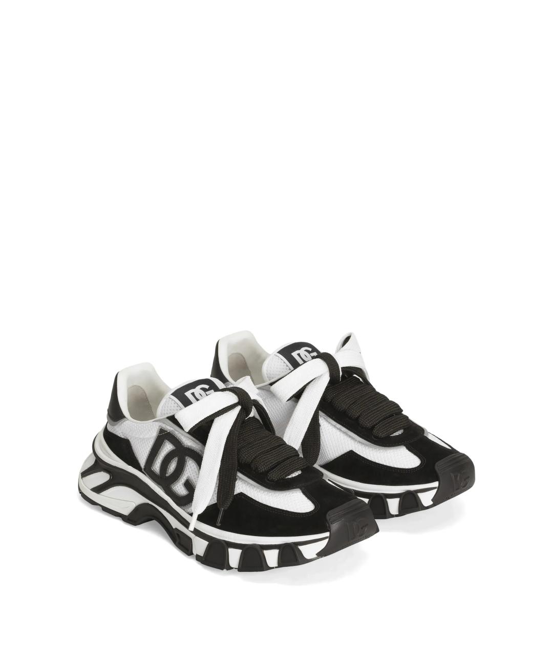 DOLCE&GABBANA Мульти текстильные низкие кроссовки / кеды, фото 2