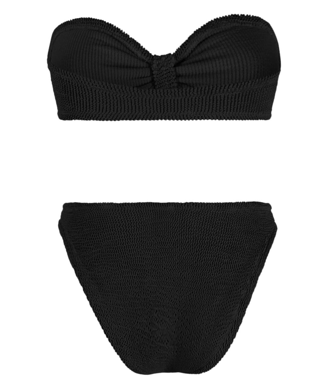 HUNZA G Черный полиамидовый купальник, фото 3