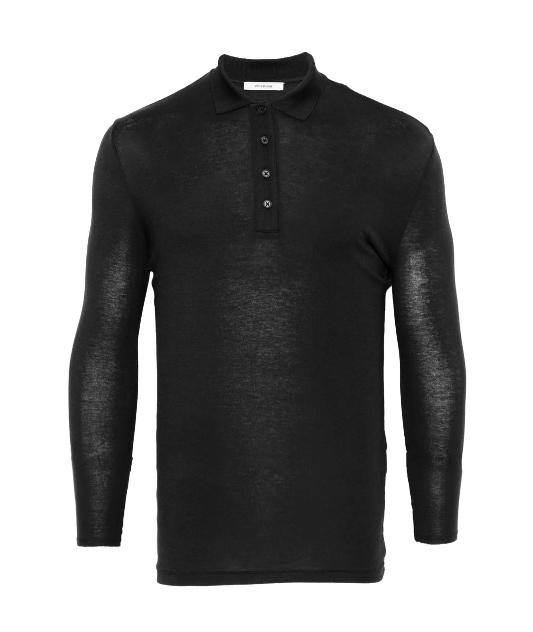 entire studios Черное поло с длинным рукавом, фото 1