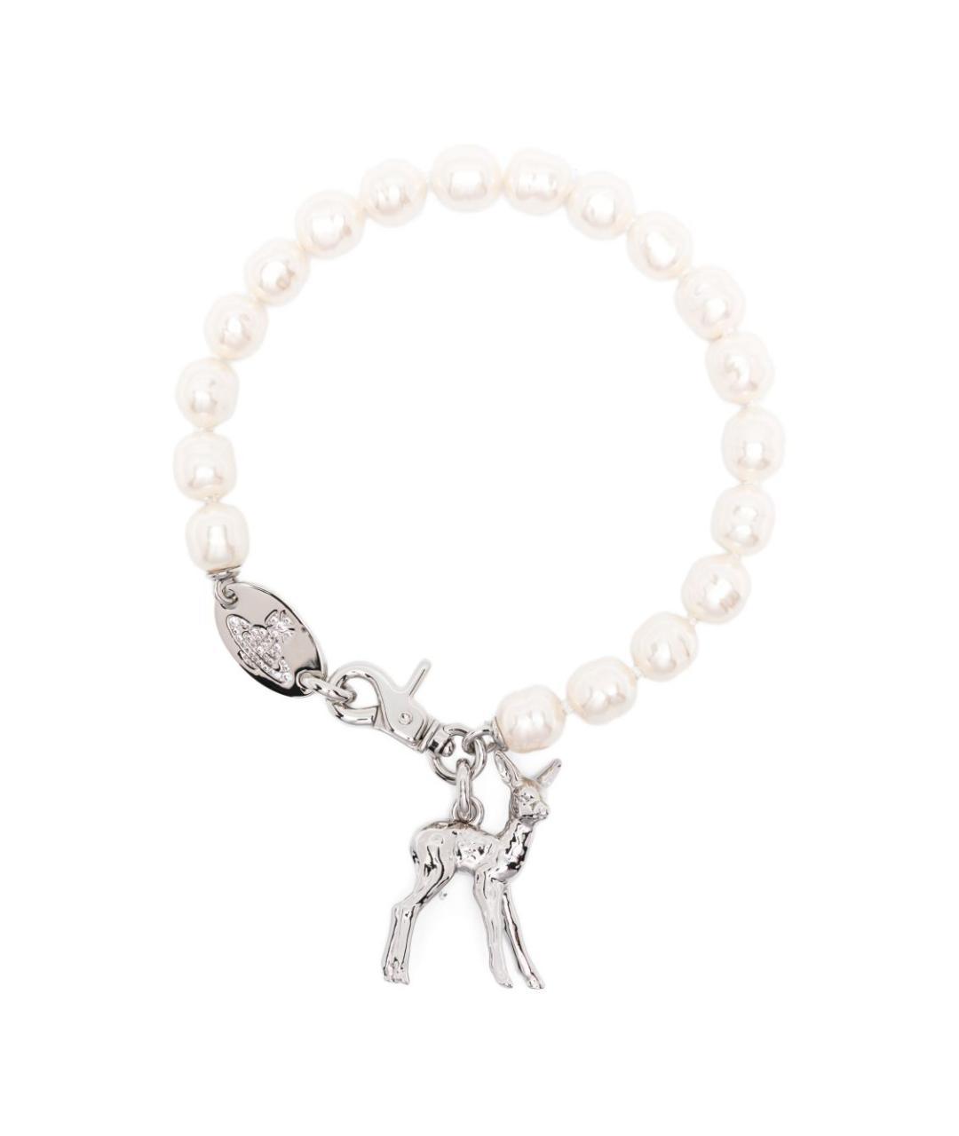 VIVIENNE WESTWOOD Белый металлический браслет, фото 3