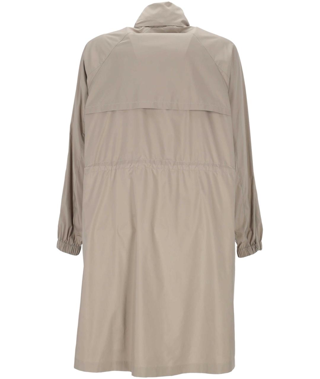 BRUNELLO CUCINELLI Бежевый синтетический тренч / плащ, фото 3