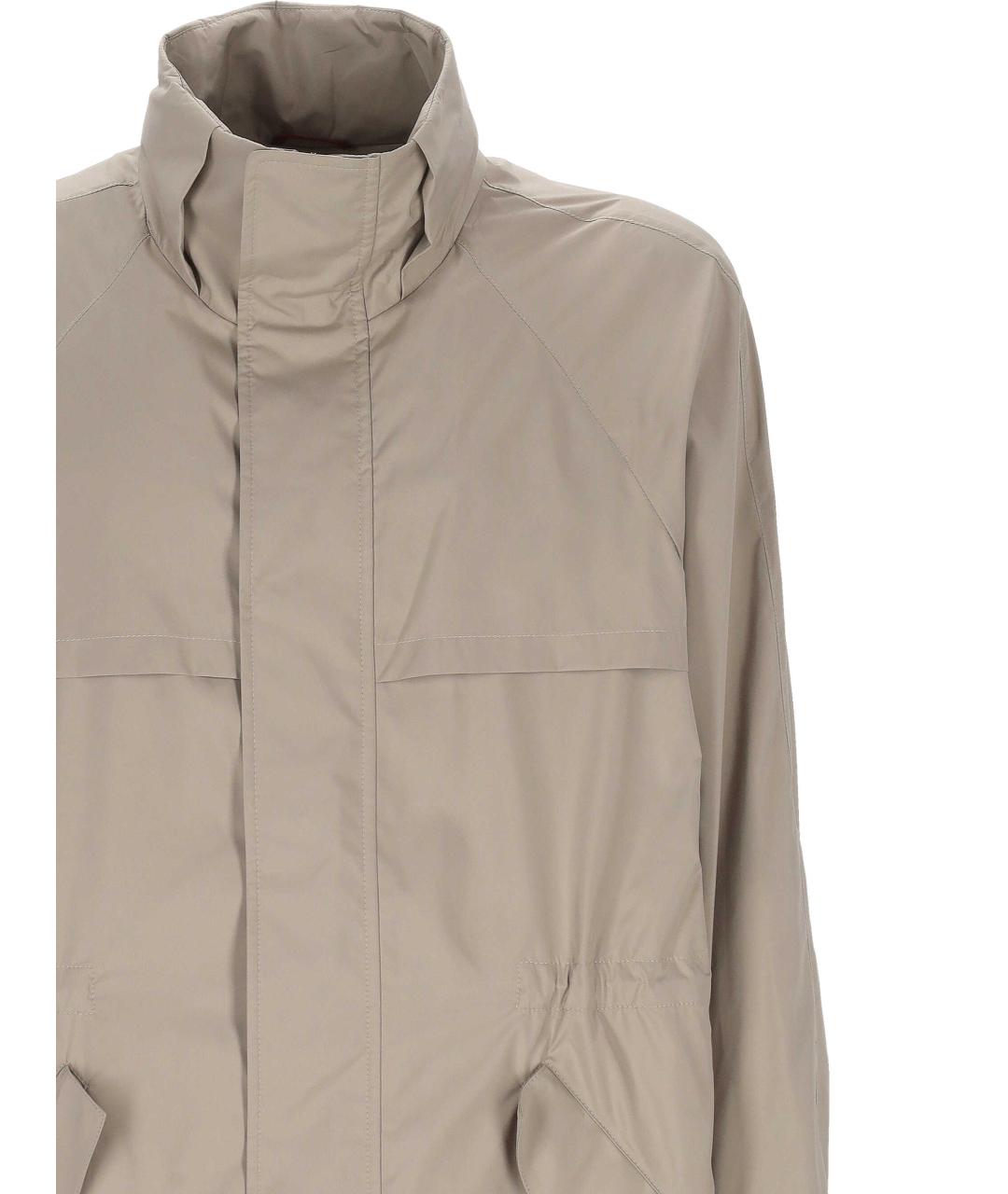 BRUNELLO CUCINELLI Бежевый синтетический тренч / плащ, фото 2