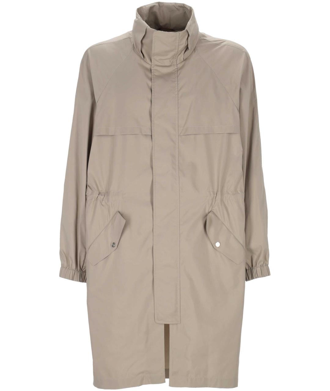 BRUNELLO CUCINELLI Бежевый синтетический тренч / плащ, фото 1