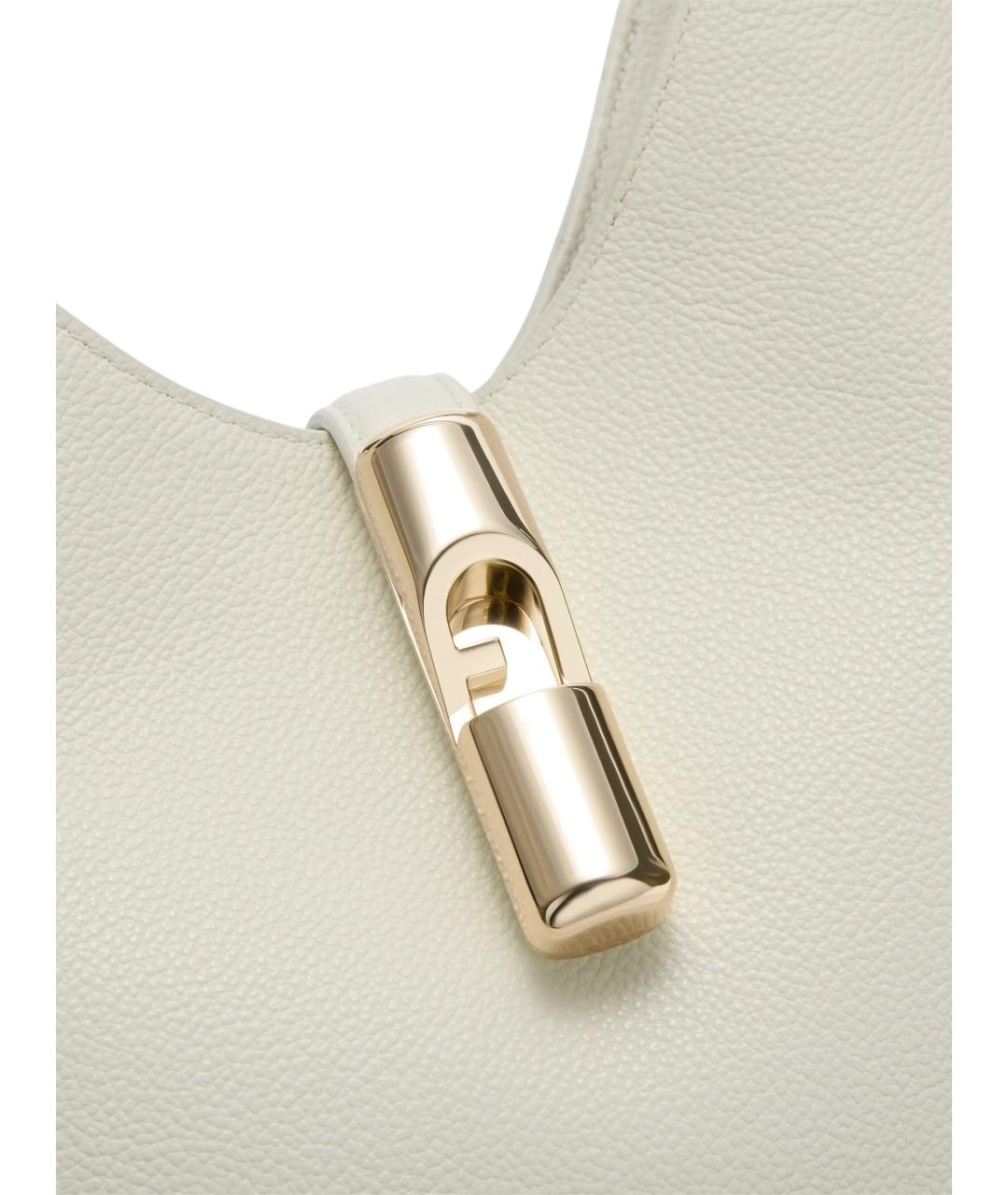 FURLA Белая кожаная сумка через плечо, фото 4