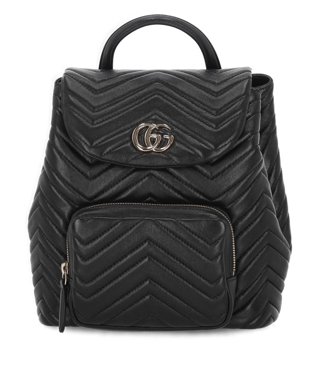 GUCCI Черный кожаный рюкзак, фото 1