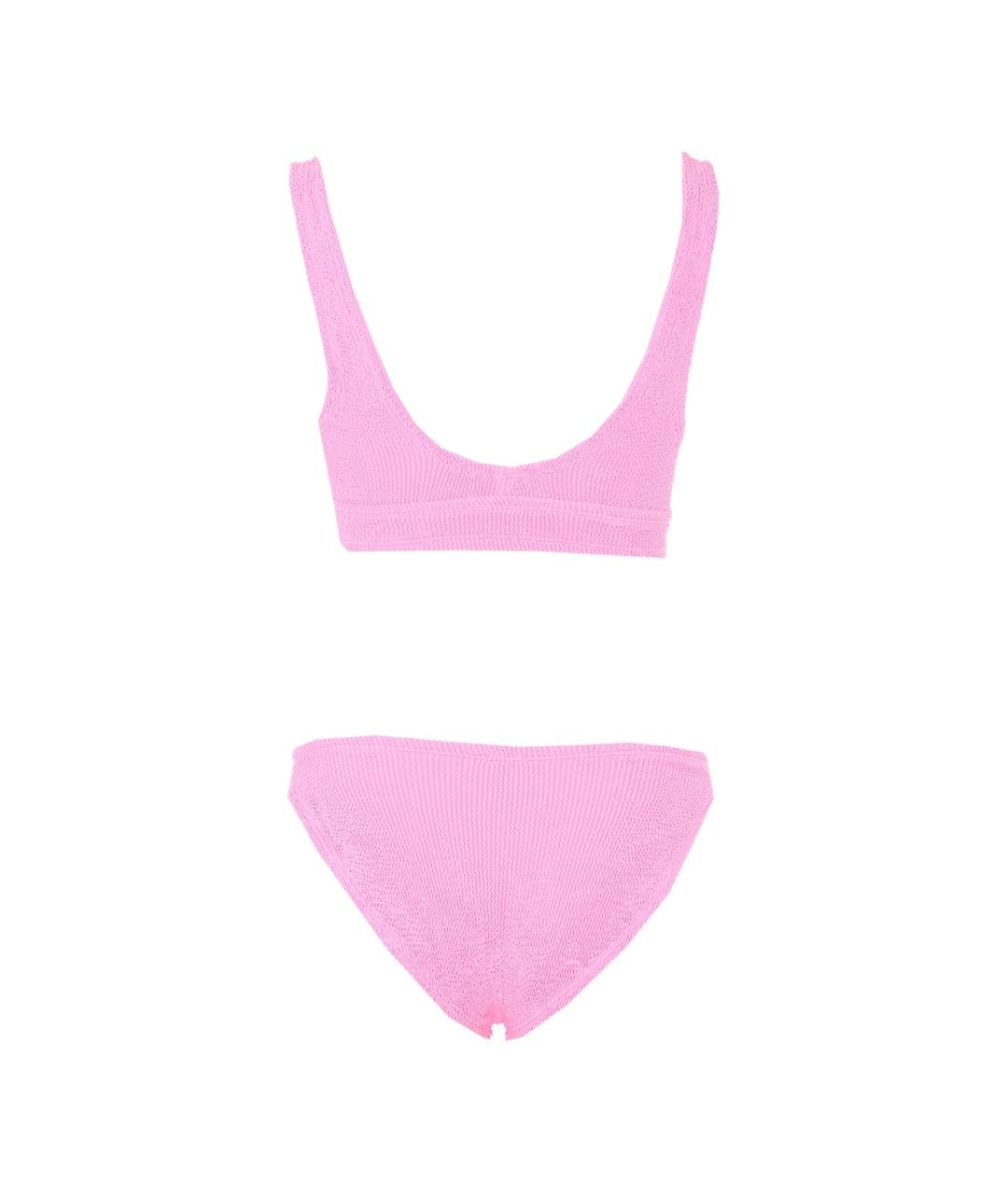 HUNZA G Розовый полиамидовый купальник, фото 2